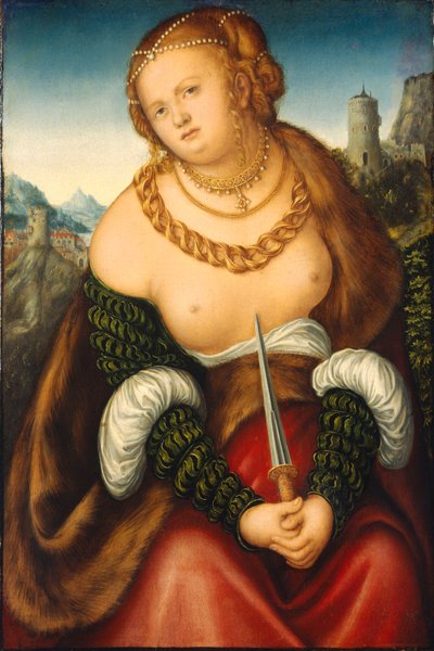 Lucrecia / El suicidio de Lucrecia de workshop of Lucas Cranach the Elder